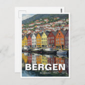 Bergen Norwegen Travel Postkarte (Vorne/Hinten)