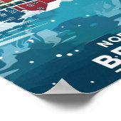 Bergen Norwegen Vintag Famous Travel Place Poster (Ecke)