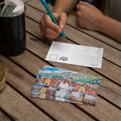 Bergen Norwegen Watercolor Postcard Einladung