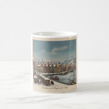 Bergen, Norwegen Weihnachts-Kaffeetasse