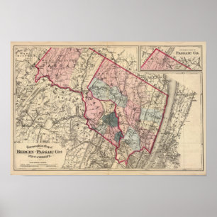 Bergen, Passaic Cos, NJ Poster