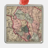 Bergen, Passaic Cos, NJ Silbernes Ornament (Vorne)