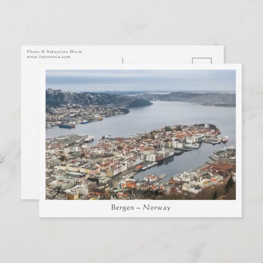 Bergen Postkarte (Vorne/Hinten)
