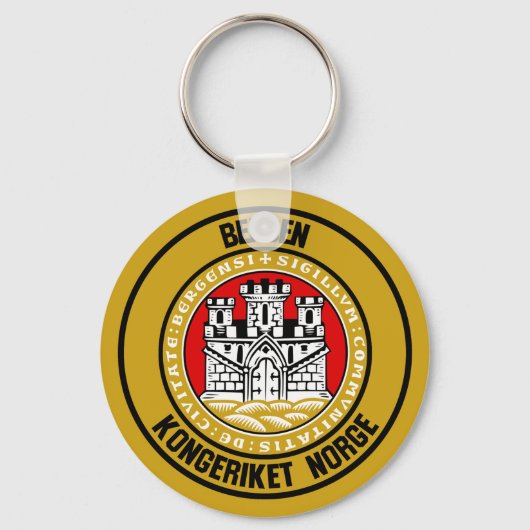 Bergen Round Emblem Schlüsselanhänger (Vorderseite)