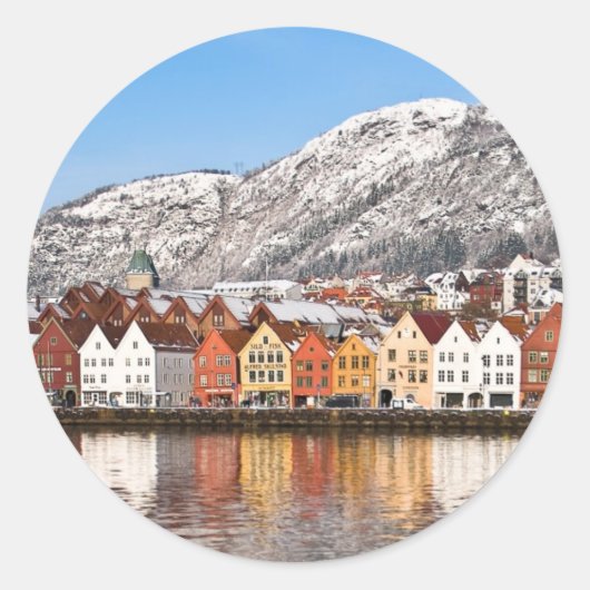 Bergen Runder Aufkleber (Vorderseite)