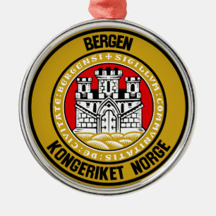 Bergen-Rundes Emblem Ornament Aus Metall