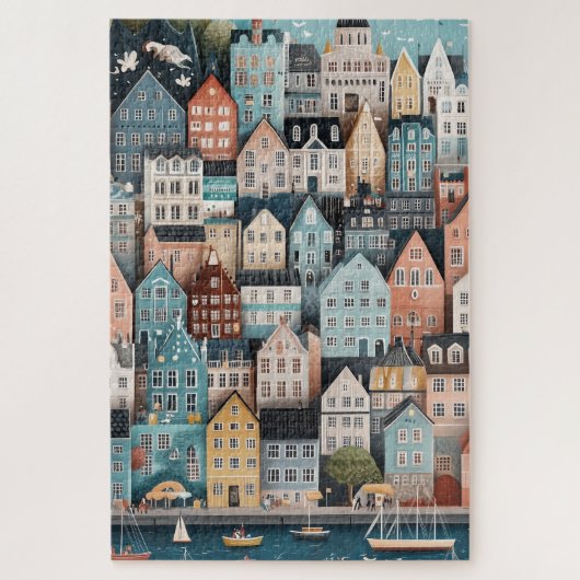Bergen Style Houses Puzzle (Vertikal)
