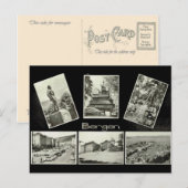 Bergen, Vintage Multiview Postkarte (Vorne/Hinten)