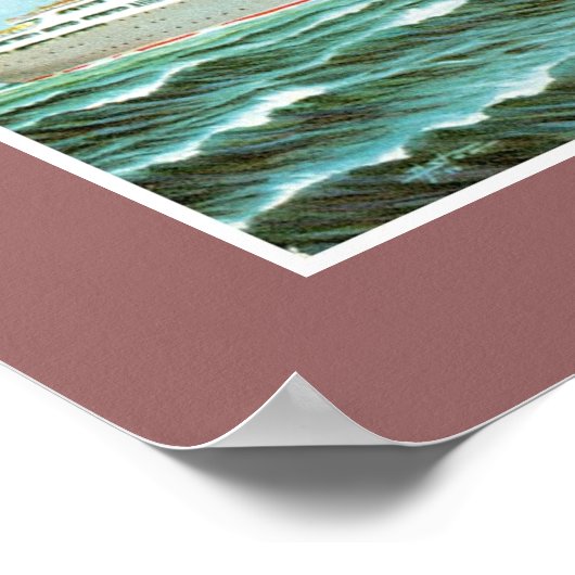 Bergensfjord auf See Poster (Ecke)