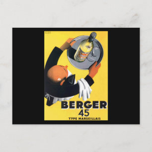 Berger 45 Typ maseillais Retro-Vintage-Plakat Postkarte