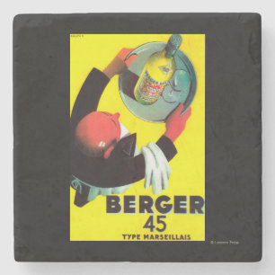 Berger 45 Vintage Poster Europa Steinuntersetzer