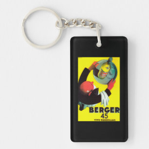 Berger 45 Vintage PosterEuropa Schlüsselanhänger