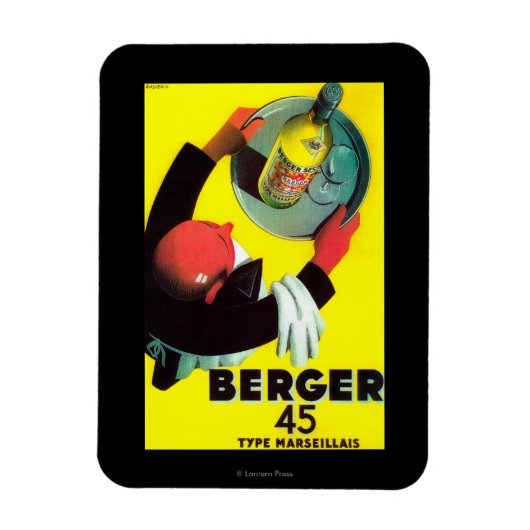Berger 45 Vintages PosterEuropa Magnet (Vertikal)