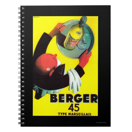 Berger 45 Vintages PosterEuropa Notizblock (Vorderseite)