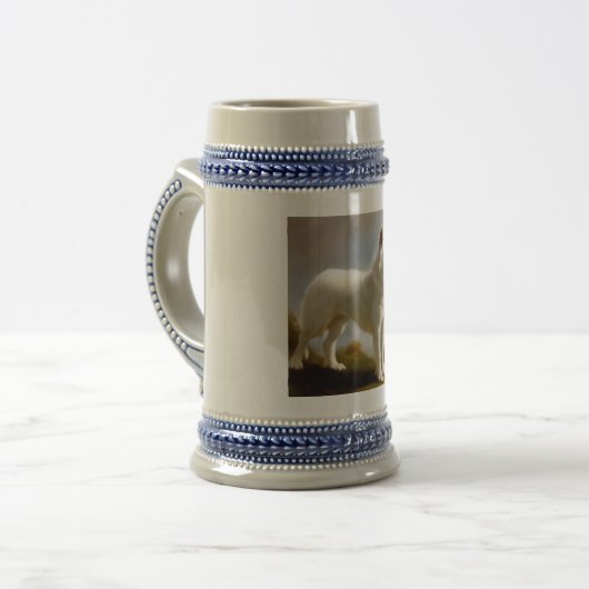 Berger Blanc Suisse Dog Bierglas (Vorderseite Links)