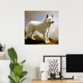 Berger Blanc Suisse Dog Poster (Heimbüro)