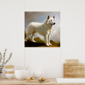 Berger Blanc Suisse Dog Poster (Küche)