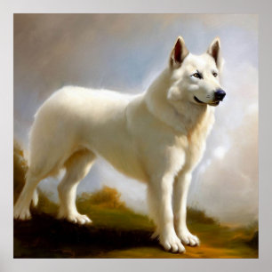 Berger Blanc Suisse Dog Poster