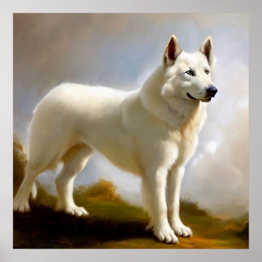Berger Blanc Suisse Dog Poster (Vorne)