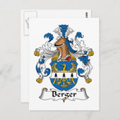 Berger Familienwappen Postkarte (Vorne/Hinten)