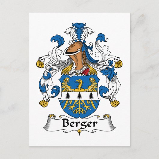 Berger Familienwappen Postkarte (Vorderseite)