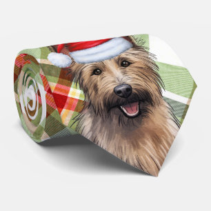 Berger Picard Dog Holiday Kariert Weihnachten Krawatte