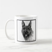 Berger Picard Dog Kunst, Dichtung und Musik Kaffeetasse (Links)