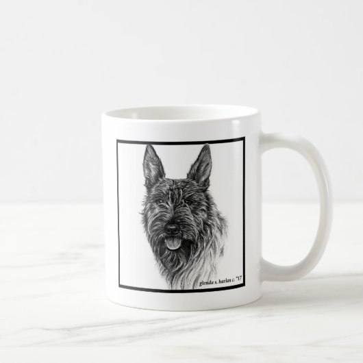 Berger Picard Dog Kunst, Dichtung und Musik Kaffeetasse (Rechts)