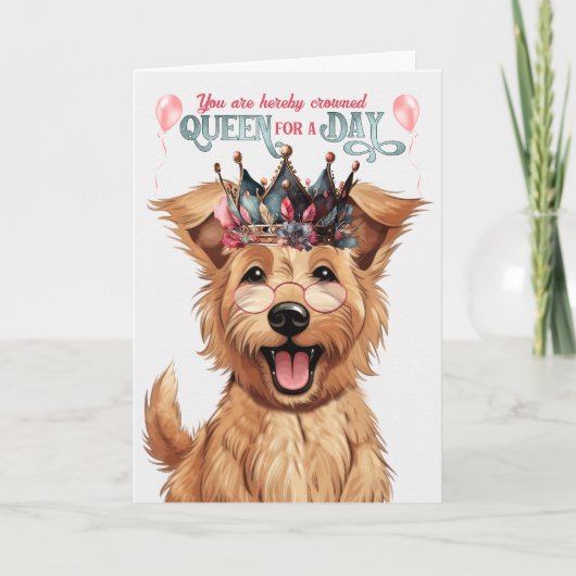 Berger Picard Dog Queen for Day Funny Birthday Karte (Vorderseite)