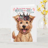 Berger Picard Dog Queen for Day Funny Birthday Karte (Gelbe Blume)