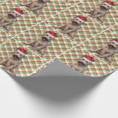 Berger Picard Dog und Urlaub Karierte Weihnachten Geschenkpapier (Ecke)