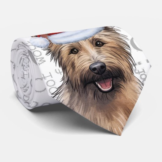 Berger Picard Funny Woof Christmas Dog Lover Krawatte (Gerollt)