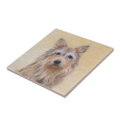 Berger Picard Malerei - Niedliche Original Hunde K Fliese (Seite)