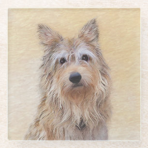 Berger Picard Malerei - Niedliche Original Hunde K Glasuntersetzer