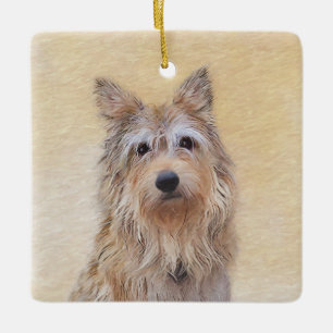 Berger Picard Malerei - Niedliche Original Hunde K Keramikornament
