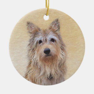 Berger Picard Malerei - Niedliche Original Hunde K Keramikornament