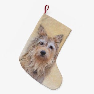 Berger Picard Malerei - Niedliche Original Hunde K Kleiner Weihnachtsstrumpf