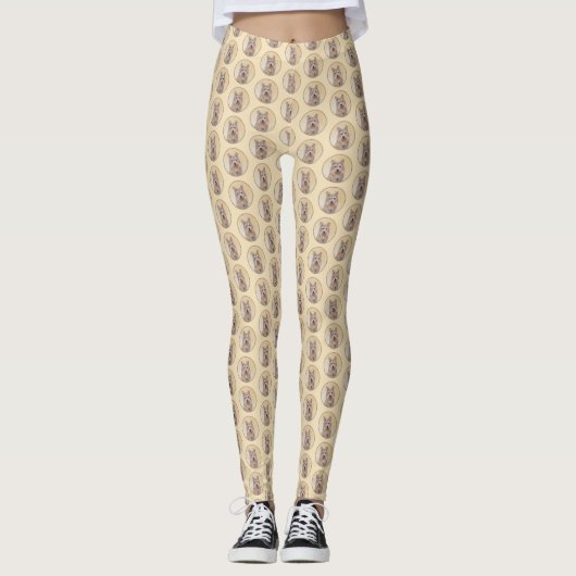 Berger Picard Malerei - Niedliche Original Hunde K Leggings (Vorderseite)