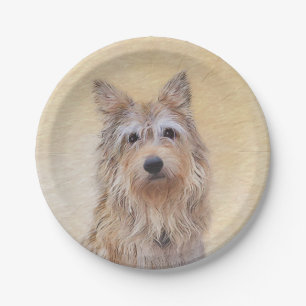 Berger Picard Malerei - Niedliche Original Hunde K Pappteller