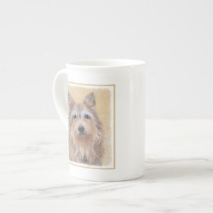 Berger Picard Malerei - Niedliche Original Hunde K Porzellantasse