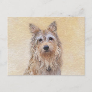 Berger Picard Malerei - Niedliche Original Hunde K Postkarte