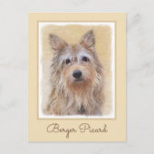 Berger Picard Malerei - Niedliche Original Hunde K Postkarte (Vorderseite)