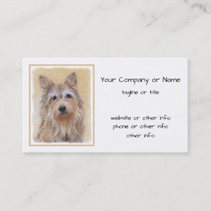 Berger Picard Malerei - Niedliche Original Hunde K Visitenkarte