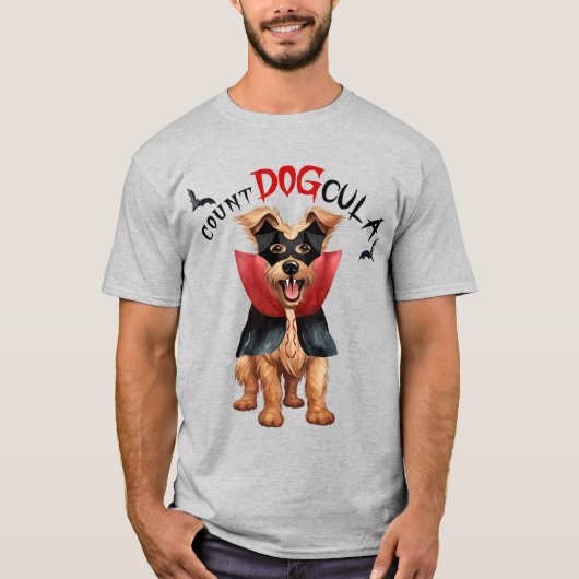 Berger Picard Vampire Dog Funny Halloween T-Shirt (Vorderseite)