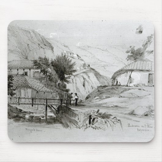 Bergers Haus, Valparaiso, 1834 Mousepad (Vorne)