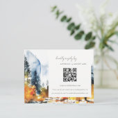 Bergfalllandschaft Hochzeit QR Code UAWG Begleitkarte (Stehend Vorderseite)