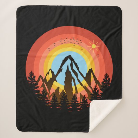 BERGFARBENER SONNENUNTERGANG SHERPADECKE (Vorderseite)