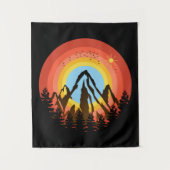 BERGFARBENER SONNENUNTERGANG WANDTEPPICH (Vorderseite)