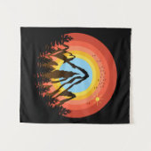 BERGFARBENER SONNENUNTERGANG WANDTEPPICH (Vorderseite (Horizontal))