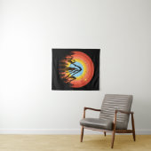 BERGFARBENER SONNENUNTERGANG WANDTEPPICH (Beispiel (Horizontal))